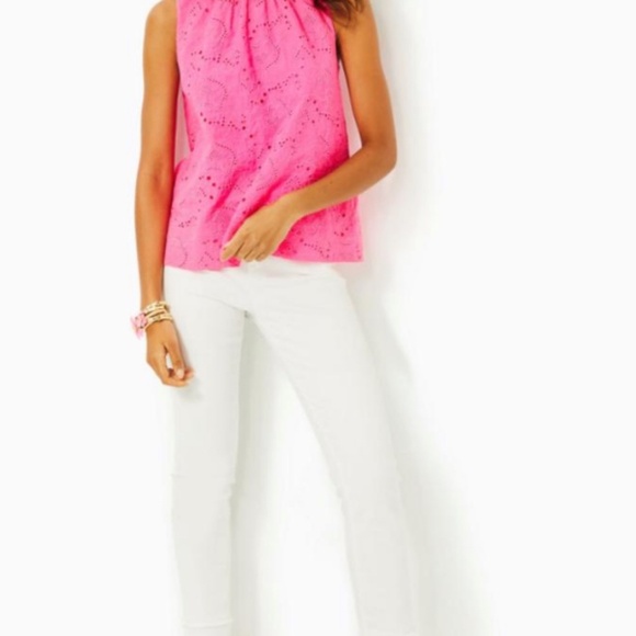 Lilly Pulitzer eyelet sleeveless top NWT - Picture 3 of 6